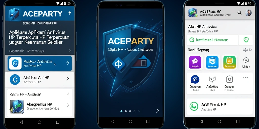 Antarmuka ACEPARTY yang user-friendly untuk keamanan perangkat.