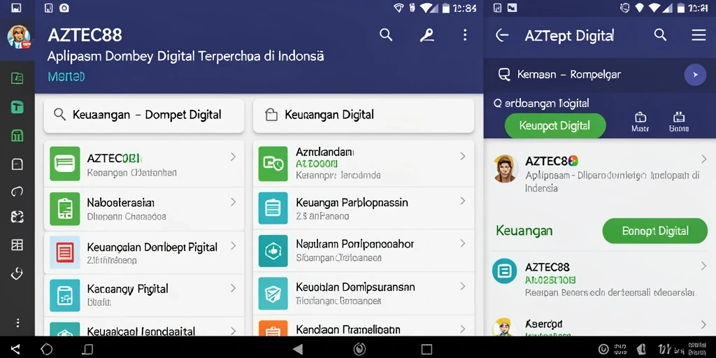 Tampilan antarmuka utama AZTEC88 yang user-friendly dan fungsional.