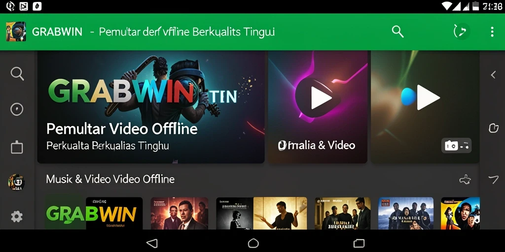 Antarmuka pengguna GRABWIN yang sederhana dan fungsional.