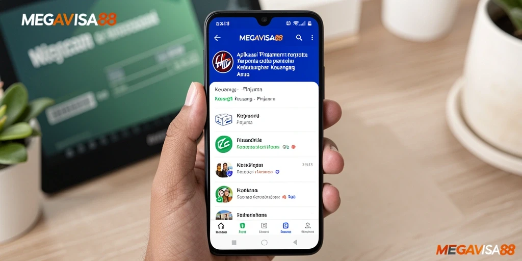 Tampilan antarmuka MEGAVISA88 yang user-friendly untuk pengajuan pinjaman.