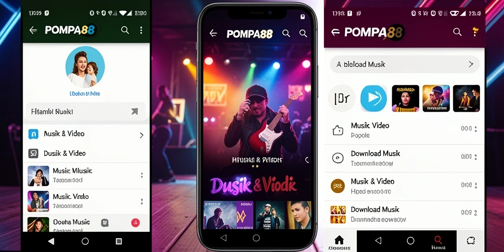 Antarmuka POMPA88 yang sederhana dan intuitif untuk Download Musik.