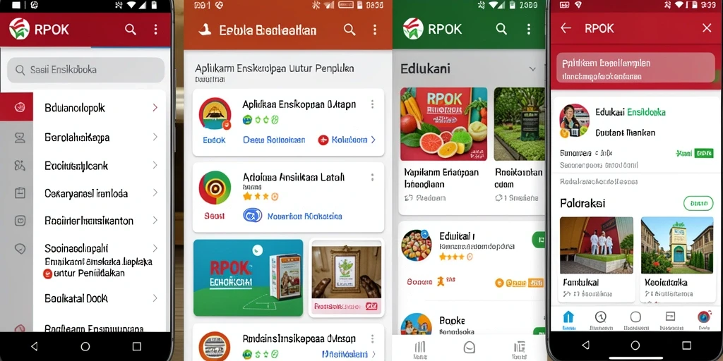 Antarmuka aplikasi RPOK yang informatif dan ramah pengguna.