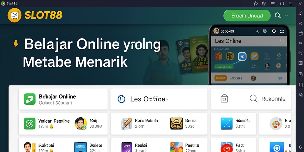 Tampilan antarmuka SLOT88 yang menarik untuk Les Online.
