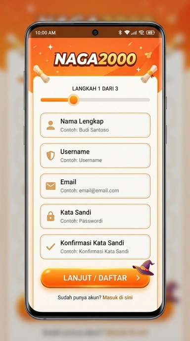 Panduan Registrasi Akun Baru naga2000 untuk Pengguna Android